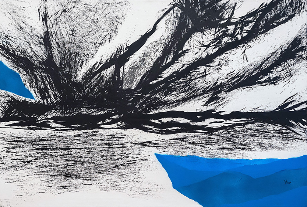 Alma Čače - Metabolizam I, akril na platnu, 2021.–2023., DLightful galerija / Metabolism I, acrylic on canvas, 2021–2023, DLightful Gallery