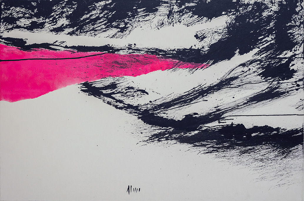 Alma Čače - Metabolizam (ružičasto), mješoviti mediji na platnu, 2020., DLightful galerija / Metabolism, mixed media on canvas, 2020, DLightful Gallery
