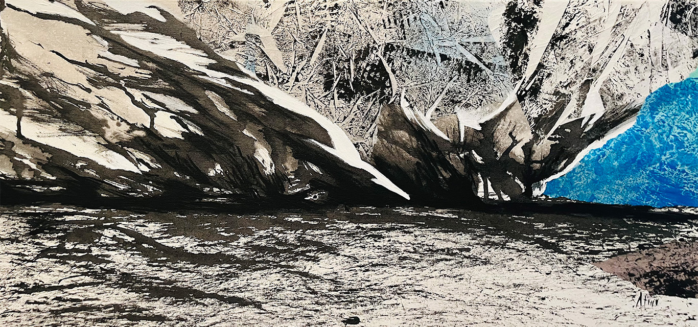 Alma Čače - Bez naziva, ciklus Metabolizam, mješoviti mediji na platnu, 2021.–2024., DLightful galerija / Untitled, Metabolism Series, mixed media on canvas, 2021–2024, DLightful Gallery