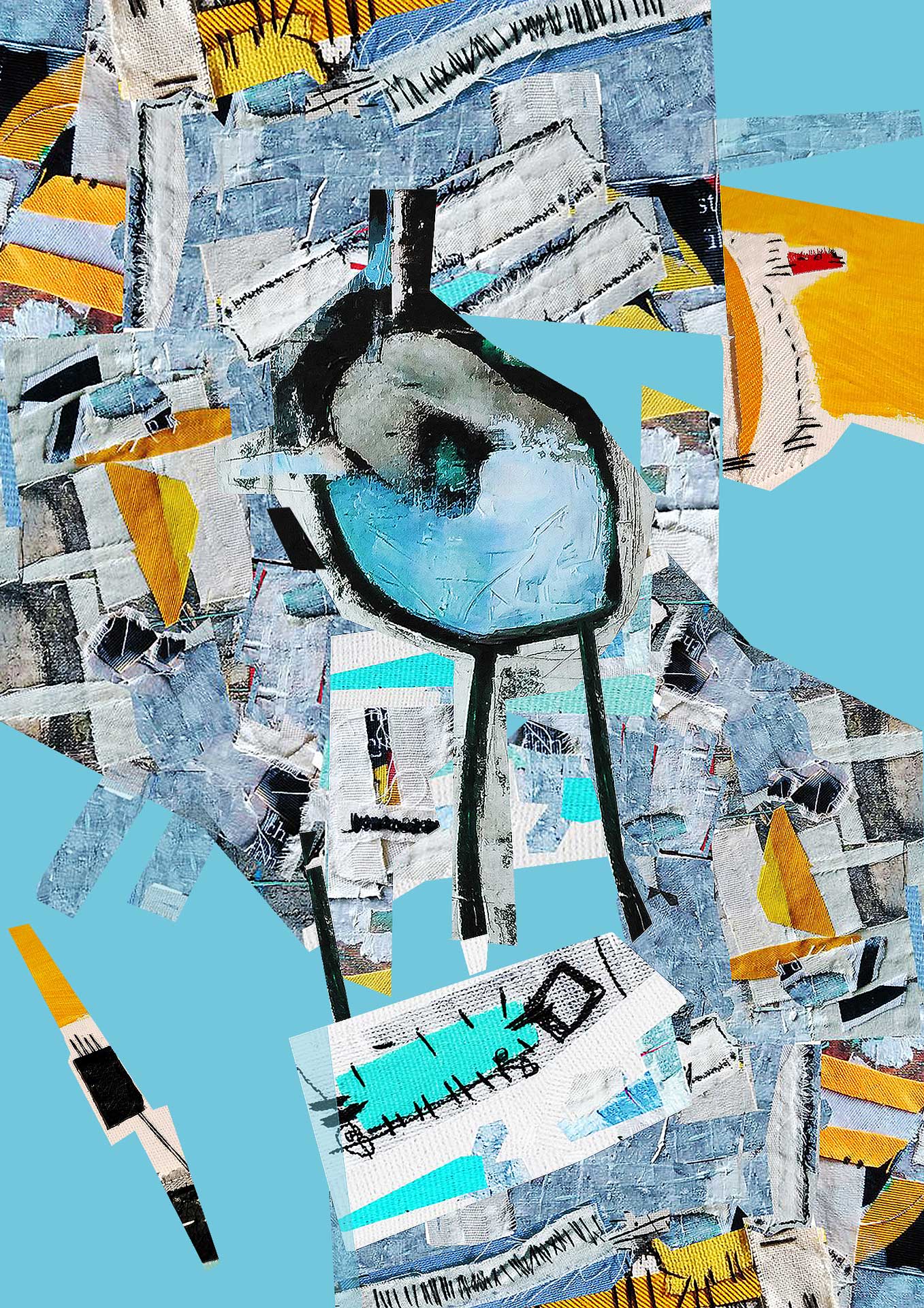 Irena Vasilj - Rekompozicija, digitalni kolaž, 2024.-2025., DLightful galerija / Recomposition, digital collage, 2024-2025, DLightful Gallery